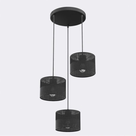 Suspension Lomis II Noir (3 lumières)