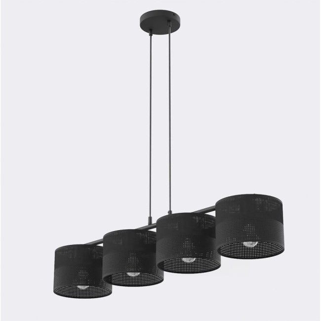 Suspension Lomis Noir (4 lumières)