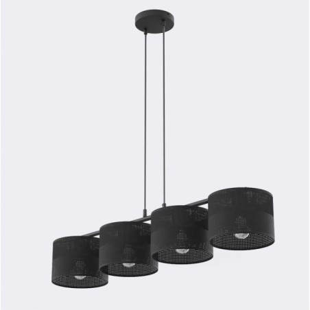 Suspension Lomis Noir (4 lumières)