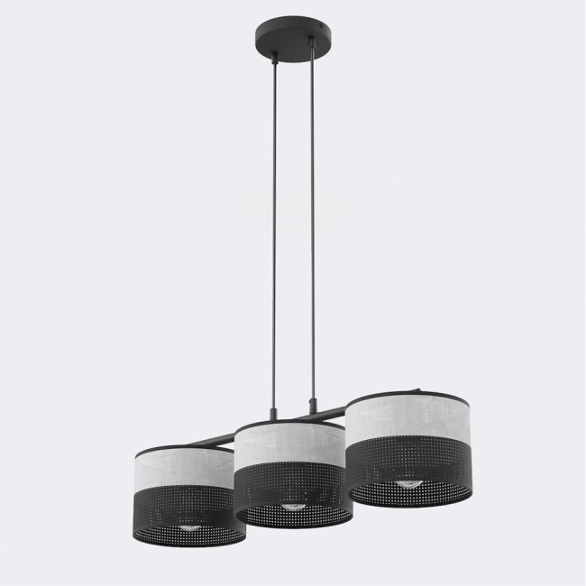 Suspension Lomis Gris (3 lumières)