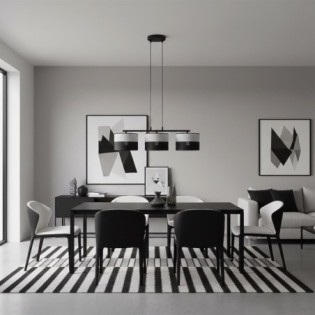 Suspension Lomis Gris (3 lumières)