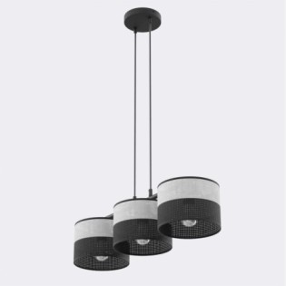 Suspension Lomis Gris (3 lumières)