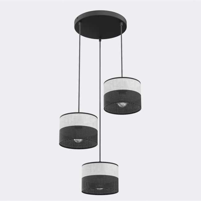 Suspension Lomis II Gris (3 lumières)