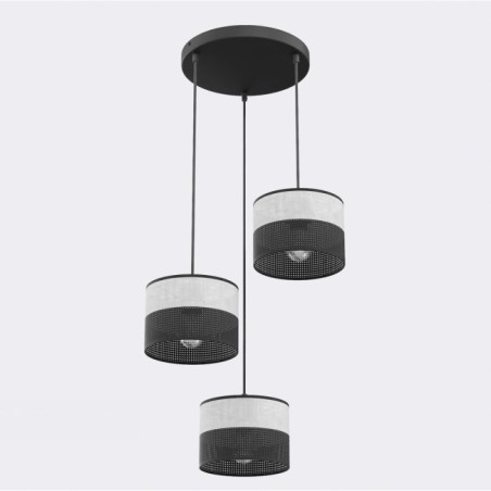 Suspension Lomis II Gris (3 lumières)