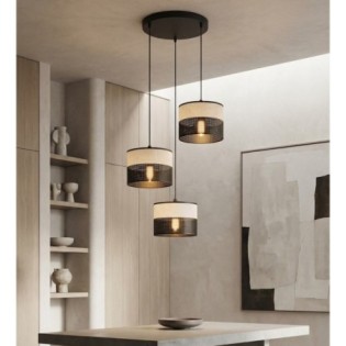 Suspension Lomis II Gris (3 lumières)