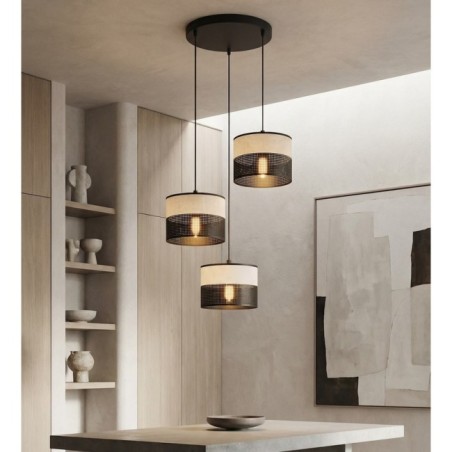 Suspension Lomis II Gris (3 lumières)