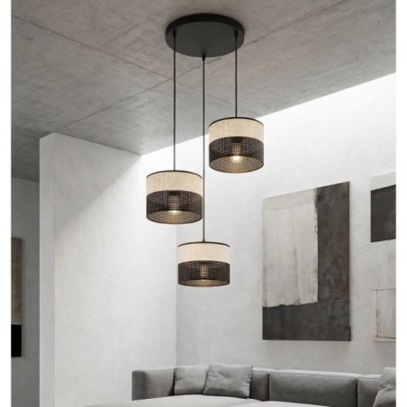 Suspension Lomis II Gris (3 lumières)