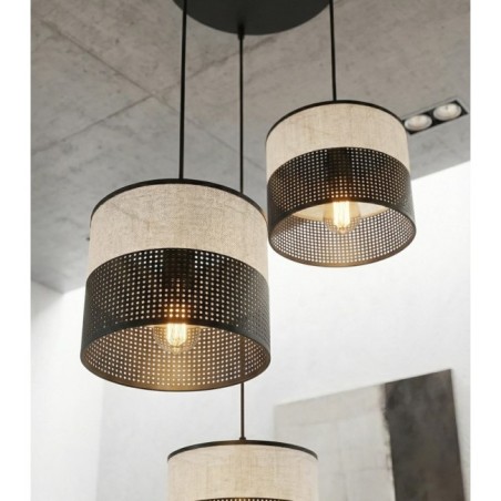Suspension Lomis II Gris (3 lumières)