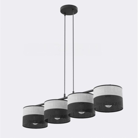 Suspension Lomis Gris (4 lumières)