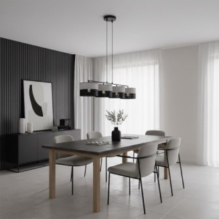 Suspension Lomis Gris (4 lumières)