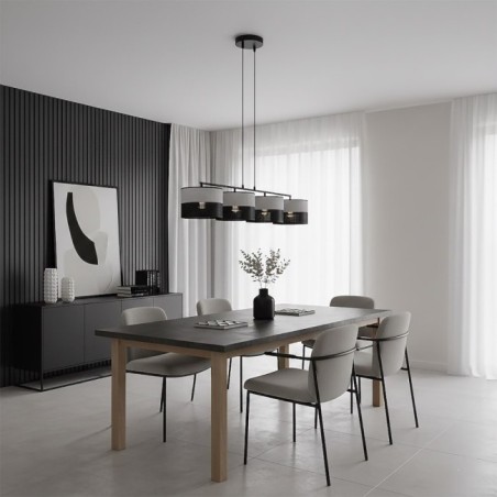 Suspension Lomis Gris (4 lumières)