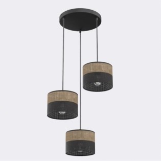 Suspension Lomis II Marron (3 lumières)