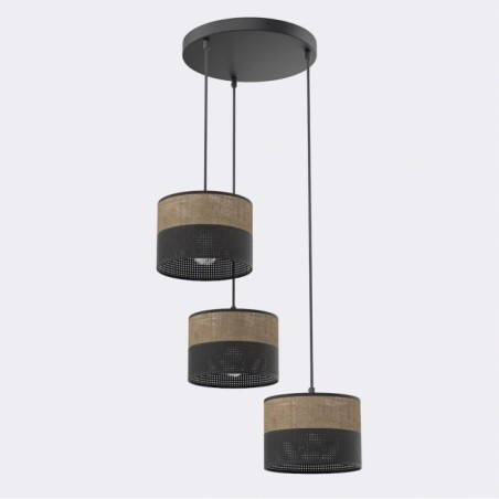Suspension Lomis II Marron (3 lumières)