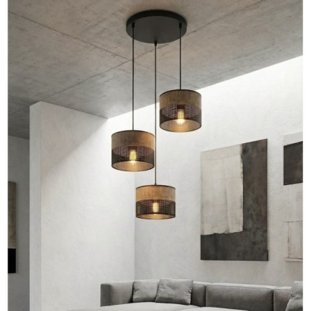 Suspension Lomis II Marron (3 lumières)