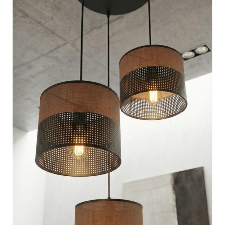 Suspension Lomis II Marron (3 lumières)
