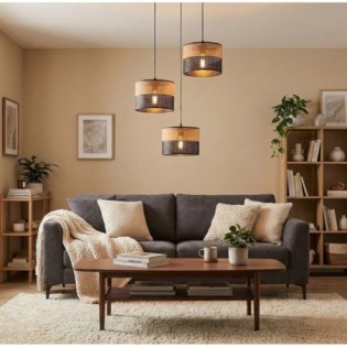 Suspension Lomis II Marron (3 lumières)