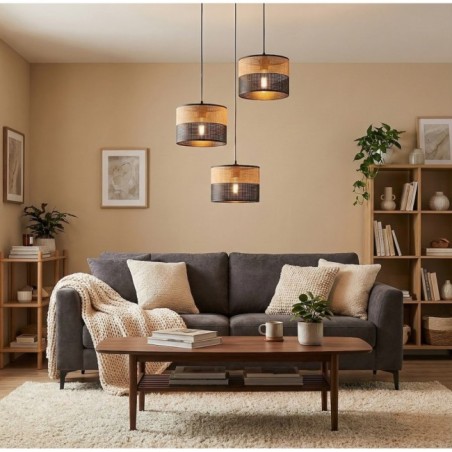 Suspension Lomis II Marron (3 lumières)