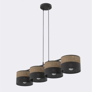 Suspension Lomis Marron (4 lumières)