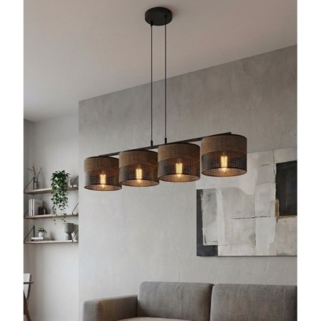 Suspension Lomis Marron (4 lumières)