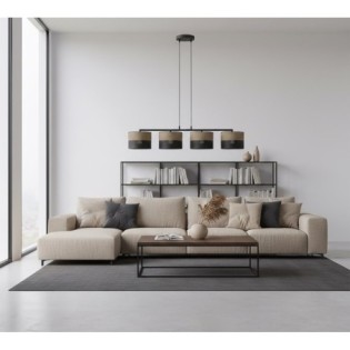 Suspension Lomis Marron (4 lumières)