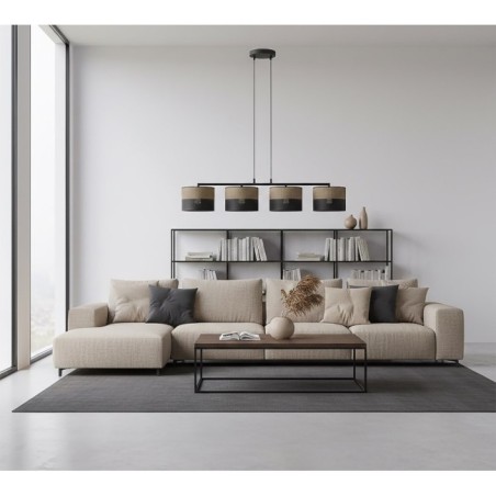 Suspension Lomis Marron (4 lumières)