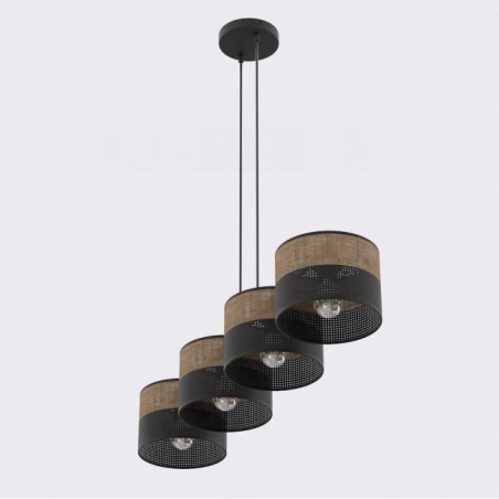 Suspension Lomis Marron (4 lumières)