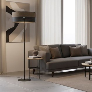 Lampe sur pied Lomis Marron