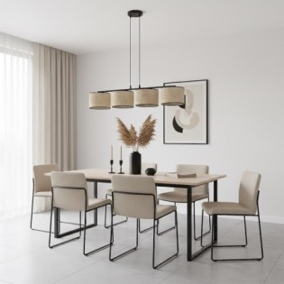 Suspension Nar Ratán (4 lumières)