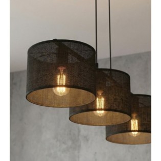 Suspension Nar Noir (3 lumières)