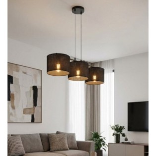 Suspension Nar Noir (3 lumières)