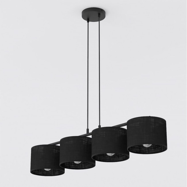 Suspension Nar Noir (4 lumières)
