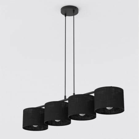 Suspension Nar Noir (4 lumières)