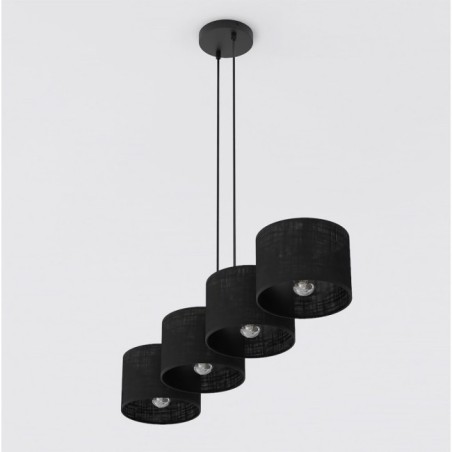 Suspension Nar Noir (4 lumières)