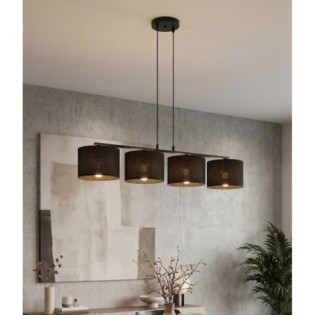 Suspension Nar Noir (4 lumières)
