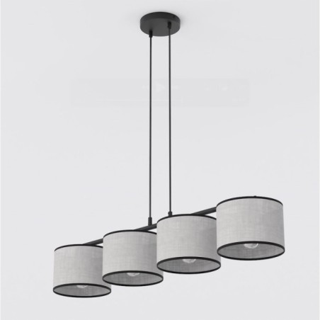 Suspension Nar Gris (4 lumières)