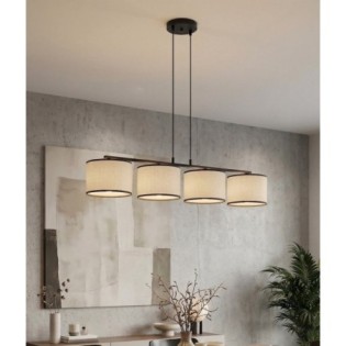 Suspension Nar Gris (4 lumières)