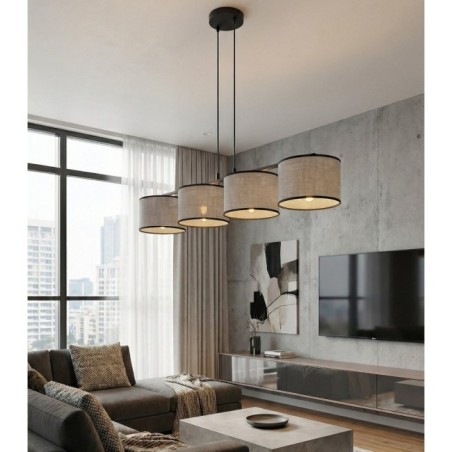 Suspension Nar Gris (4 lumières)