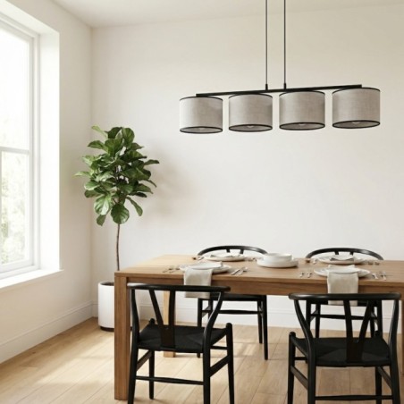 Suspension Nar Gris (4 lumières)