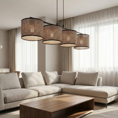 Suspension Nar Gris (4 lumières)