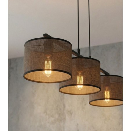 Suspension Nar Marron (3 lumières)