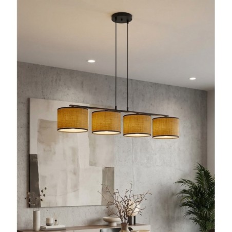 Suspension Nar Marron (4 lumières)
