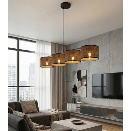 Suspension Nar Marron (4 lumières)