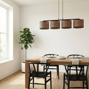 Suspension Nar Marron (4 lumières)
