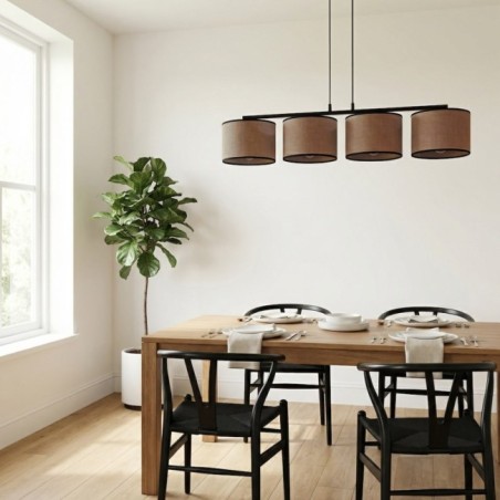 Suspension Nar Marron (4 lumières)