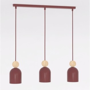 Suspension Ros Bordeaux (3 lumières)