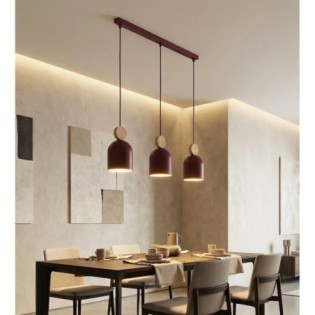 Suspension Ros Bordeaux (3 lumières)
