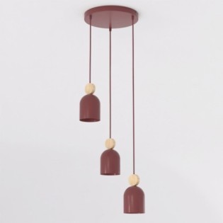 Suspension Ros II Bordeaux (3 lumières)
