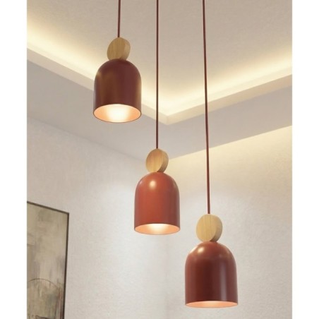 Suspension Ros II Bordeaux (3 lumières)