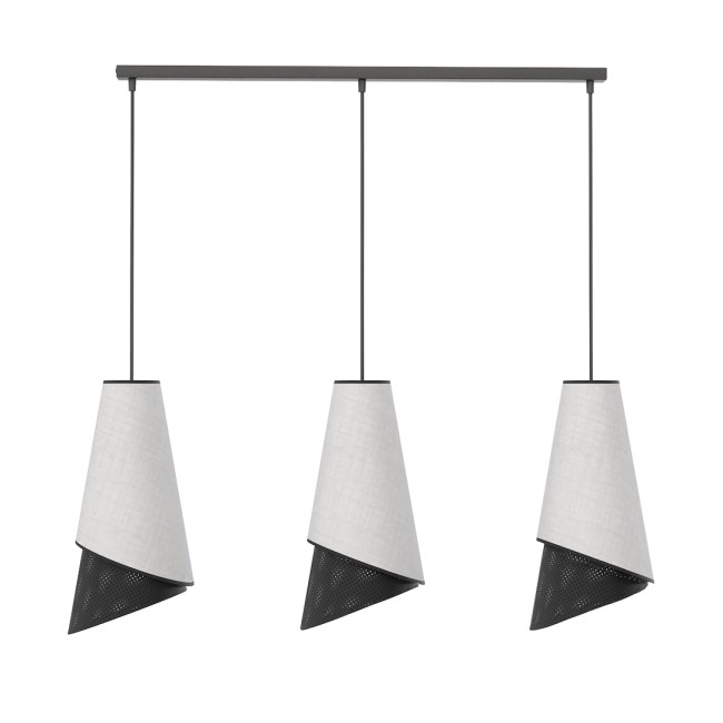 Suspension Vist Noir+Gris (3 lumières)