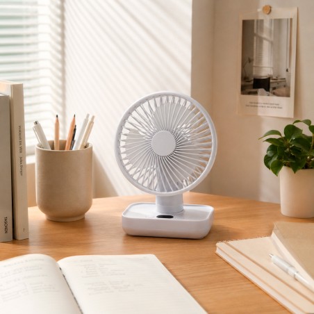 Ventilateur de table à batterie Fanito Blanc 4 vit.